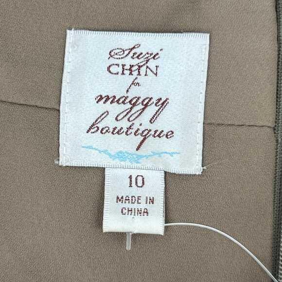 Suzi Chin for Maggie boutique Maxi Dress Floral Purple Green | Size 10 Regular - Picture 3 of 6